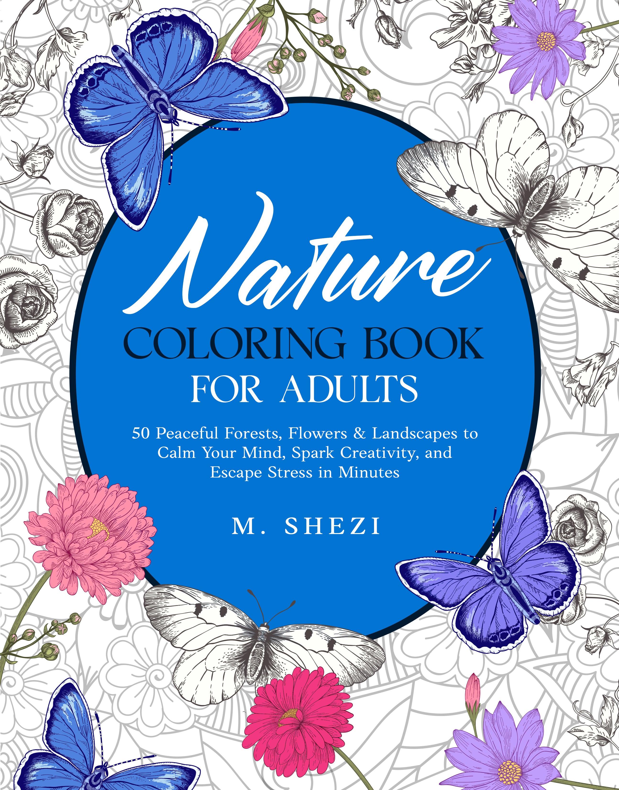 Nature Coloring Book For Adults